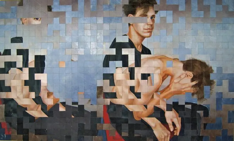 Boris-Novak Acrylic painting, mixed media, 100 x 70 cm Boris Novak mosaic001